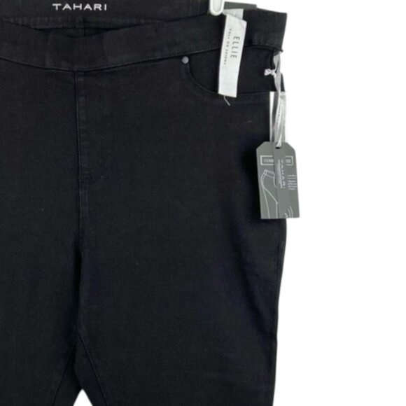 TAHARI Women's Ellie Pull-on Black Stretch Skinny Jeggings Plus Size 24W NWT - Picture 5 of 14